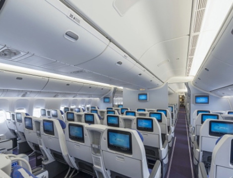 南航a321飞机经济舱每个座位都有独立影音设