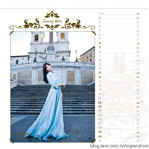 Calendrier 2011 de la top-modèle taïwanaise Chiling 8