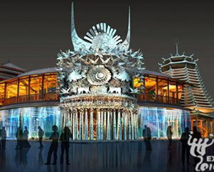 Die Provinz Guizhou hat die Interpretation eines Künstlers seiner Vorstellung von der Expo 2010 ausgestellt, die die natürliche Schönheit und Kultur der Provinz wiedergibt. Mit dem Thema 'Charme eines Urlaubsorts' wird die 600 Quadratmeter große Ausstellung im China-Pavillon Elemente wie den Trommelturm, Wasserfälle und Masken von Minderheiten präsentieren.