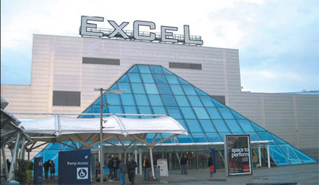 The ExCel Centre in London hosted three shows on Saturday but had no sign that on April 2 a major world event - the G20 summit - is to be held here.