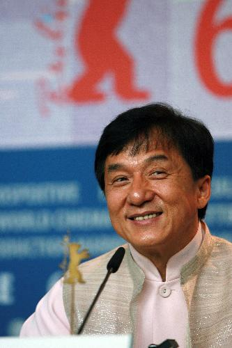 Actor Jackie Chan attends a press conference for the Chinese film 'Little Big Soldier' during the 60th Berlinale International Film Festival in Berlin, capital of Germany, Feb. 16, 2010. 