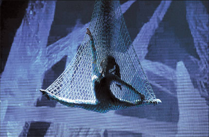 A scene from the 'Kaleido,' a 100-minute multimedia show that combines Chinese acrobatics, martial arts, modern dance, singing, extreme sports and many other Chinese elements.