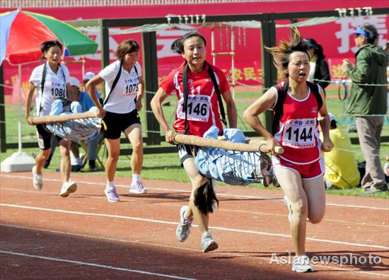 The sports meeting with 14 events, mainly fun games, was held from June 26-28 in a bid to commemorate CPC's revolutionary days. 