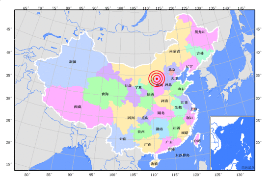 3月7日1时51分山西省忻州市五寨县发生4.2级地震