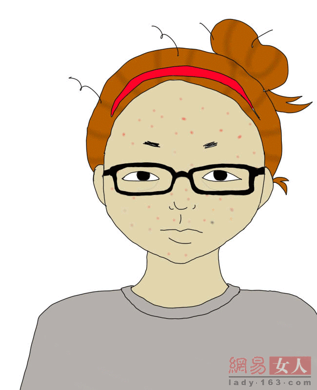 化妆前后对比 韩国女生化妆过程卡通图解