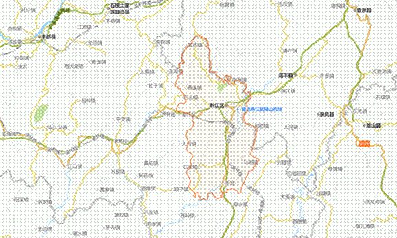 黔江区乡镇地图图片