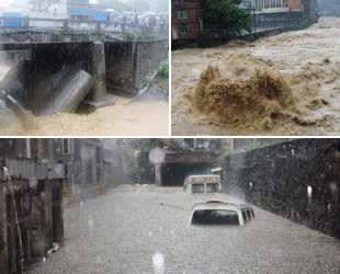Seit vergangenem Wochenende wird die Stadt Dazhou in der südwestchinesischen Provinz Sichuan von heftigen Regenfällen heimgesucht. Der Kreis Wanyuan ist am schwersten betroffen.