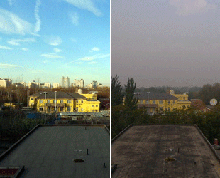Seit 2. November 2011 macht ein Internetnutzer jeden Tag ein Foto vom Himmel über Beijing. Außer 17 Tagen, in denen er nicht in Beijing war, hat er bis zum 31. Dezember 2011 insgesamt 408 Fotos geschossen. Eigentlich mochte er die vier Jahreszeiten in Beijing. Zufälligerweise hat er auch die Luftqualität aufgenommen.