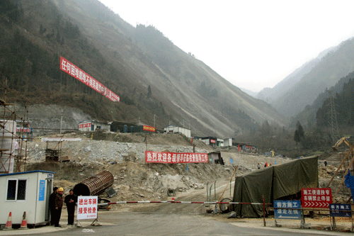 China Railway Construction Corporation is building a tunnel for a new highway to Yingxiu, one of the areas most severely damaged by the earthquake. The old road from Dujiangyan to Wenchuan reopened in May, 2009 after repairs. The new highway will open to traffic next year.