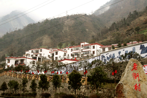 New apartment blocks have replaced homes destroyed by the 2008 Sichuan earthquake.
