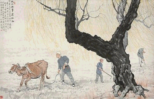 Xu Beihong's Cultivation on The Peaceful Land, one of the 'Top 10 highest priced artworks sold in 2011' by China.org.cn.