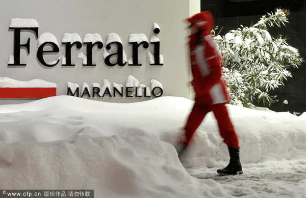 Ferrari has canceled Friday's official launch of its new Formula One car because of the adverse weather conditions affecting the north of Italy.