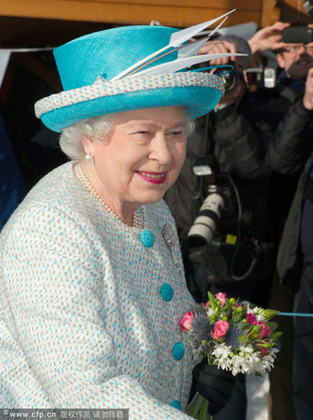 Britain's Queen Elizabeth visits Dersingham Infant And Nursery School near her Sandringham Estate on the 60th anniversary of her accession to the throne on February 6, 2012 in Norfolk, England.