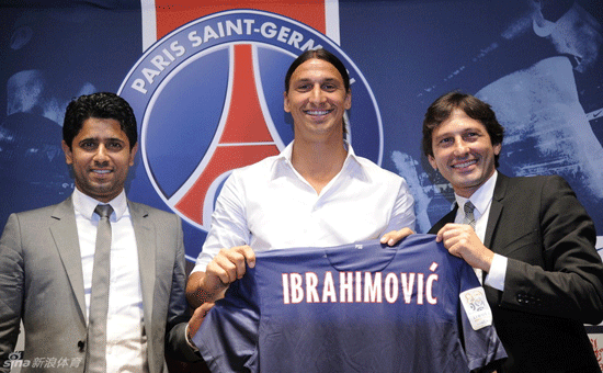  Paris Saint-Germain presented Zlatan Ibrahimovic to the media.