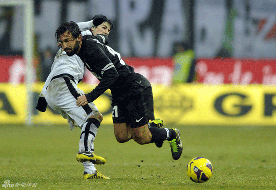  Andrea Pirlo was fouled in a Serie A match between Juventus and Parma on Jan.13, 2013.