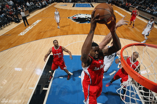 DeAndre Jordan of LA Clippers slams dunk in a NBA game between LA Clippers and Minnesota Timberwolves on Jan.17, 2013. 