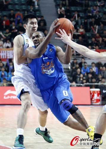 Gilbert Arenas scored a CBA career high 45 points in Shanghai Sharks loss to Fujian Tturgeons on Jan.30, 2013.