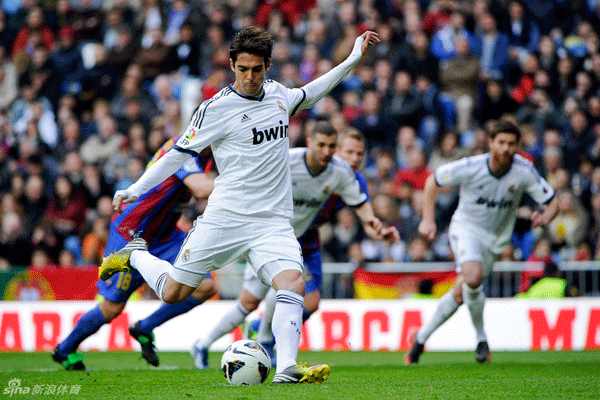  Kaka scored the penalty for Real Madrid.