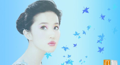 刘亦菲浓妆代言造型狂似林志玲(图)