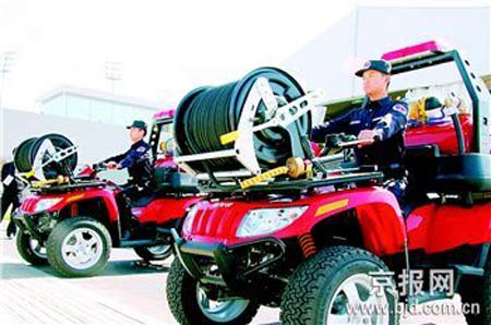 购奥地利四驱消防摩托 备奥运消防安保执勤(图)