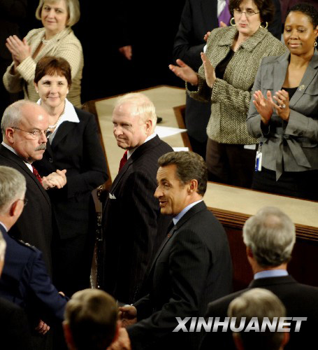 法國總統薩科齊在美國會發表演講