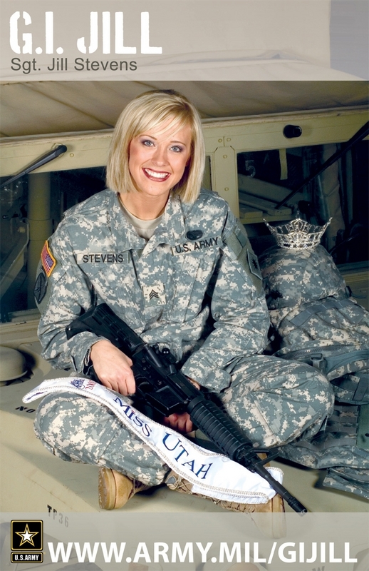 参加过阿富汗作战的靓丽女兵 参选美国小姐[组图]