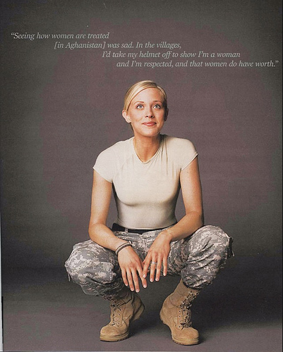 參加過阿富汗作戰的靚麗女兵 參選美國小姐[組圖]