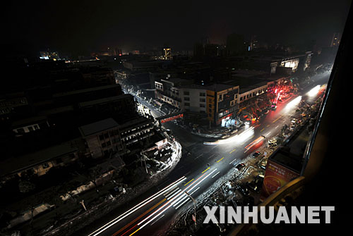 湖南郴州市民停電后的生活