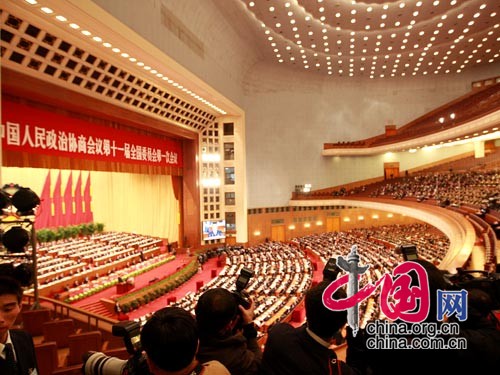 全国政协十一届一次会议开幕会现场 中国网 王锐