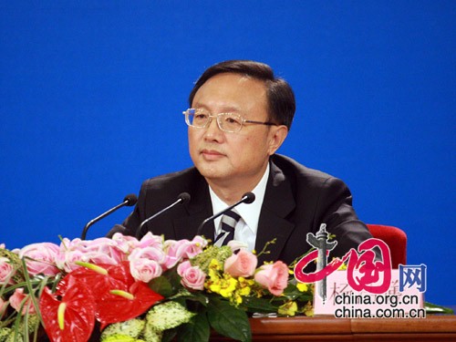 外交部部长杨洁篪听取记者提问 中国网 王锐