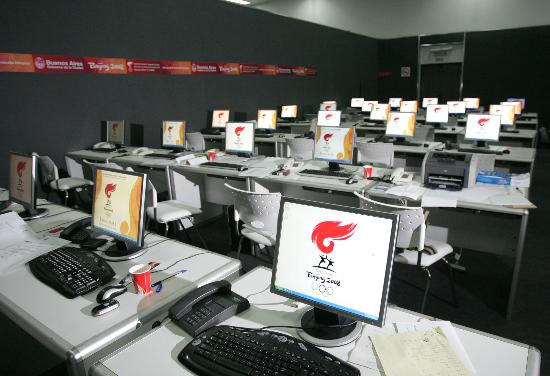 布宜诺斯艾利斯准备圣火传递 新闻中心静悄悄