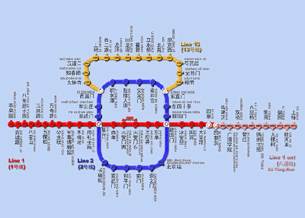地铁出行:北京地铁线路图 地铁出行:北京地铁线路图