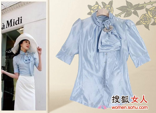 服饰消费：10款OL必备的韩式优雅小衬衫