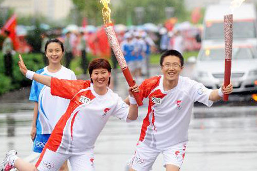 奥运圣火在吉林市传递