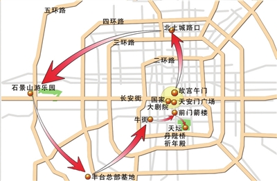 北京传递火炬线路公布 舍弃“和”字路线