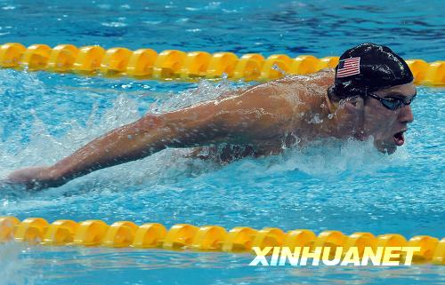 菲尔普斯男子400米个人混合泳夺冠 破世界记录