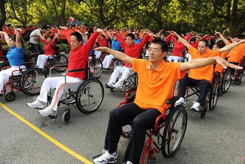 9月2日，北京殘奧會聖火在南京進行傳遞。