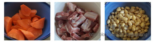 秋补好菜：简单易学的胡萝卜黄豆焖排骨(组图)