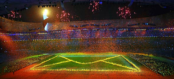 北京2008年残奥会闭幕式表演现场