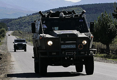 歐洲聯盟監測團進入喬治亞，監督俄軍行動。