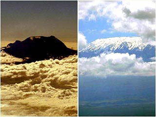 非洲第一高峰乞力马扎罗雪冠面临50年内消失[组图]