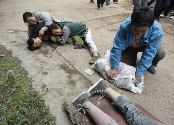 中国遇难者遗体图片