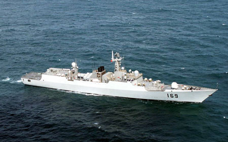 中國南海艦隊“武漢”號驅逐艦