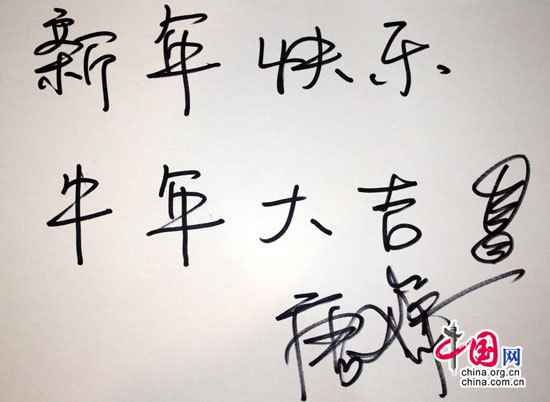 明星拜年：唐嫣中国风贺岁 2009迎来丰收年