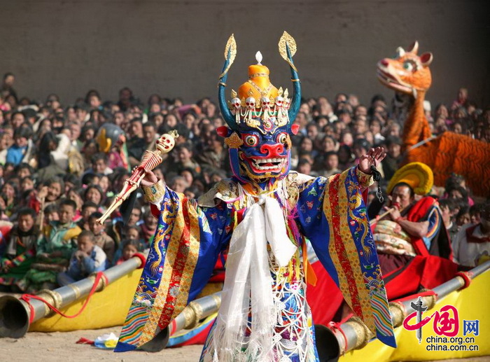 藏地盛大的法舞跳神節(jié) 祈禱新的一年太平安康[組圖]