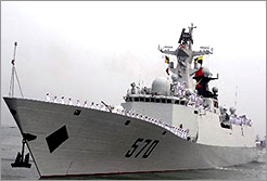 中国海军第二批护航编队出发 赴亚丁湾海域护航