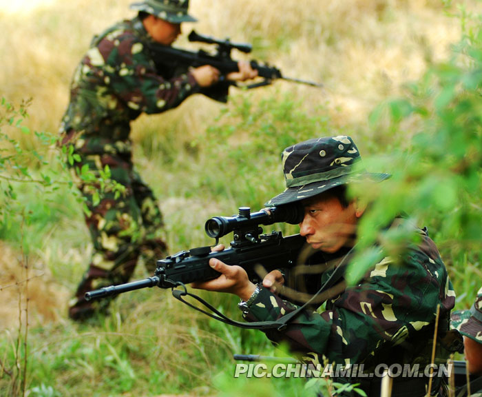 我軍狙擊手苦練隱秘狙殺[組圖]