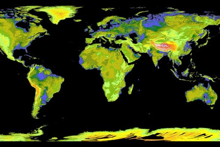 NASA发布世界最完整地球地形图[组图]