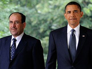 奥巴马与伊拉克总理马利基在白宫举行联合记者会