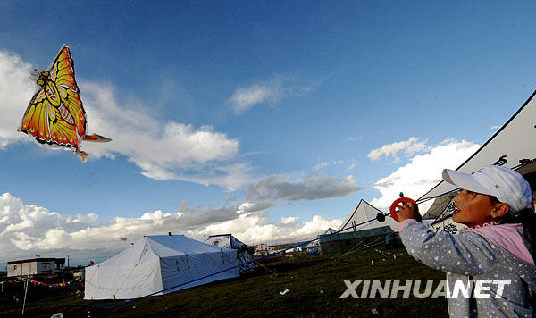 多彩的藏北牧区帐篷